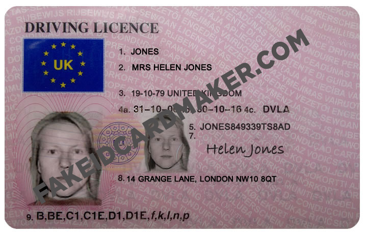 California Drivers Licenses Layout V 1 PSD Photoshop Document
